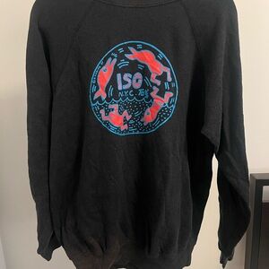 Vintage Keith Haring design - ISO NYC Black Sweatshirt